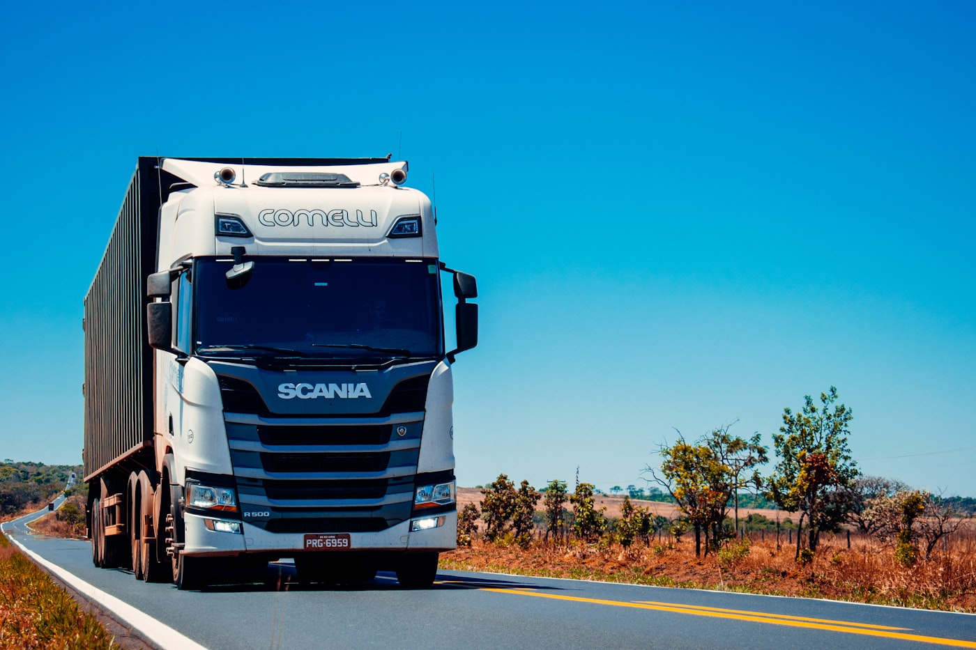 Commercial fleet on the road